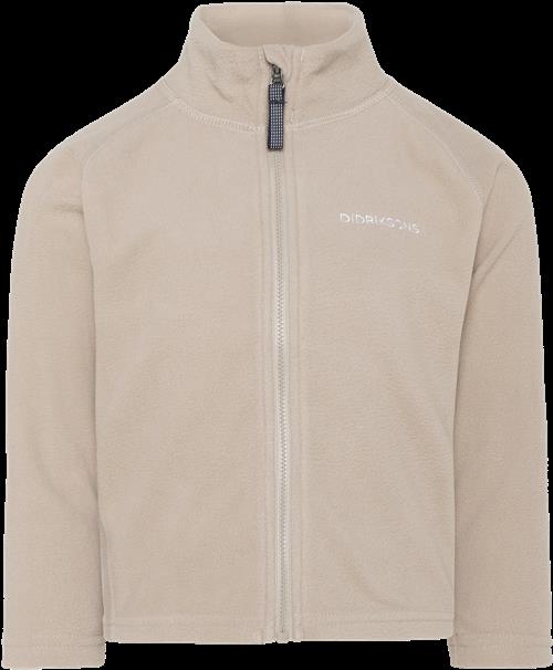 Didriksons Monte Kids 10 Jumper Med Fuld Lynlås Beach Beige  Beach beige-80 cm  Beige  80 cm  Unisex