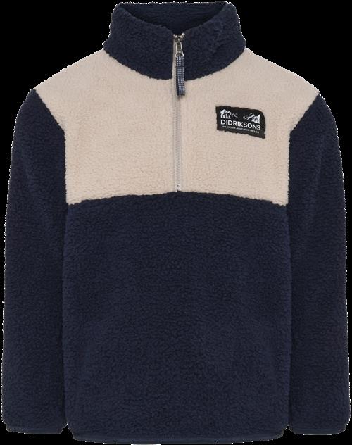 Didriksons Gosig Kids Jumper Med Halv Lynlås Navy  Navy-120 cm  Marineblå  120 cm  Unisex