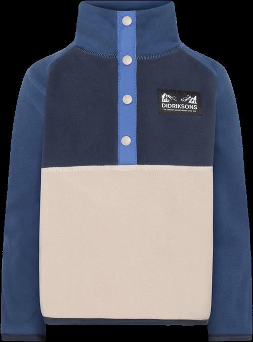 Didriksons Monte Kids 4 Jumper Med Halv Knap Beach Beige  Beach beige-140 cm  Beige  140 cm  Unisex