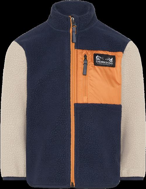 Didriksons Anten Kids Jumper Med Fuld Lynlås Navy  Navy-130 cm  Marineblå  130 cm  Unisex