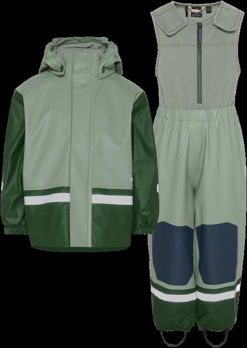 Didriksons Boardman Kids 12 Regnsæt Light Moss  Light Moss-120 cm  Grøn  120 cm  Unisex
