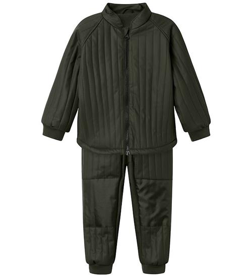 Name It Termotøj m. Fleece - PU - NmmMud - Rosin