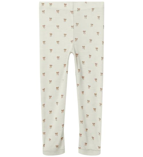 Lil' Atelier Leggins - Uld/Modal - NmfNalu - Turtledove/MELANGE
