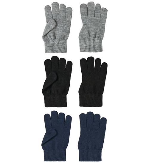 Name It Handsker - NkmMagic - Strik - 6-pak - Black/GREY SPELLBO