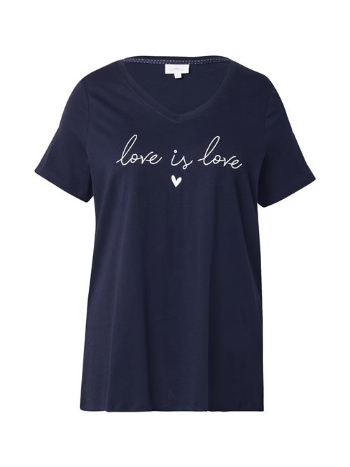 ONLY Carmakoma Shirts 'CARKALLIE'  natblå / hvid
