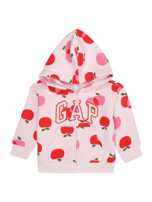 GAP Sweatjakke  grøn / lyserød / rød