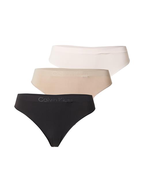 Calvin Klein Underwear String  beige / creme / sort