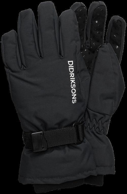 Didriksons Biggles 3 Handsker Black  Black-8-10 Y  Sort  8-10 år  Unisex