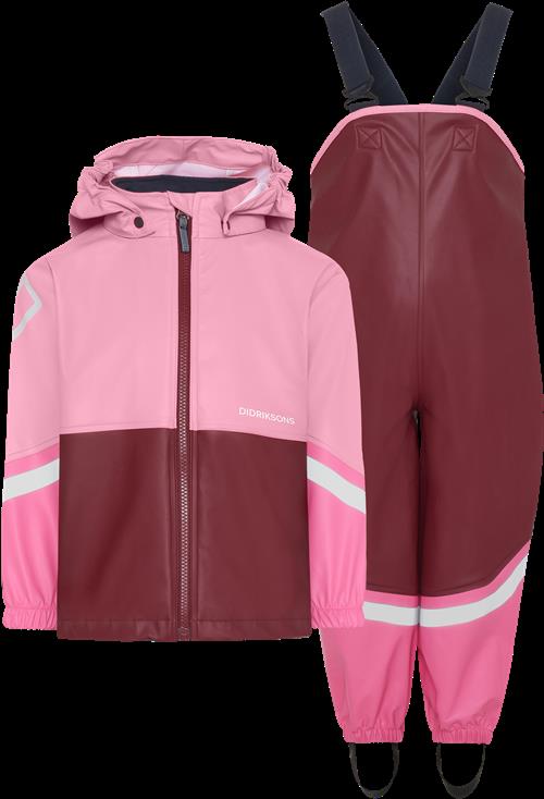 Didriksons Waterman Kids 12 Regnsæt Anemon Red  Anemon Red-140 cm  Rød  140 cm  Unisex