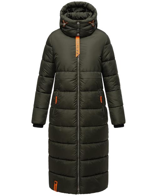 NAVAHOO Vinterfrakke  grøn / mørkegrøn / orange