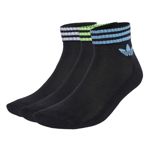 ADIDAS ORIGINALS Sokker '3-Stripes Ankle 3 Pairs'  lyseblå / lysegrøn / sort / hvid
