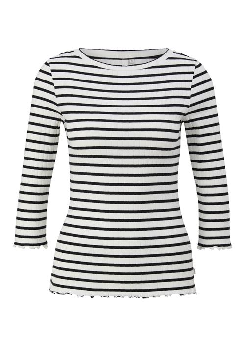 QS Shirts  sort / hvid