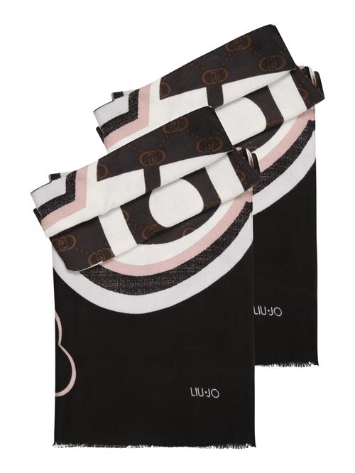 Liu Jo Sjal  mørkebrun / lyserød / sort / hvid