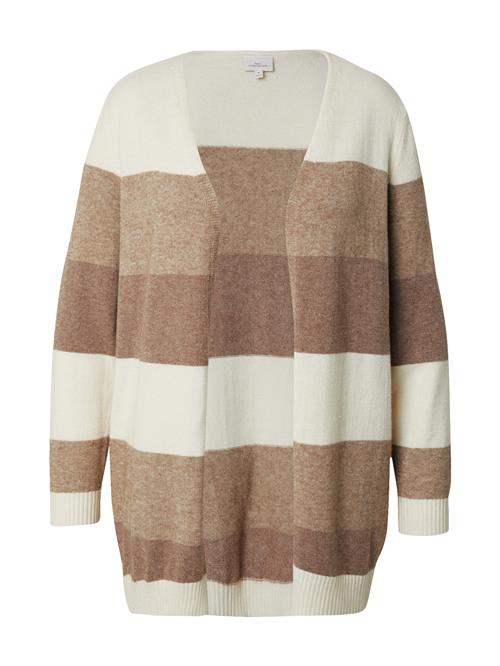Se ONLY Carmakoma Cardigan 'CARESLY'  taupe / lysegrå / hvid ved About You