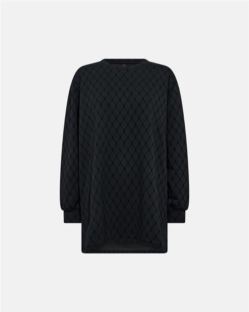 Sweatshirt "Oversize" | Polyester | Sort flockprint