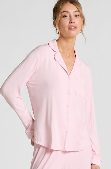 Hunkemöller Langærmet jerseyjakke Essential pink