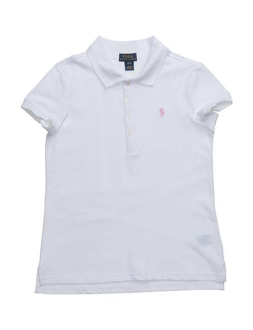 Stretch Mesh Polo Shirt Ralph Lauren Kids White