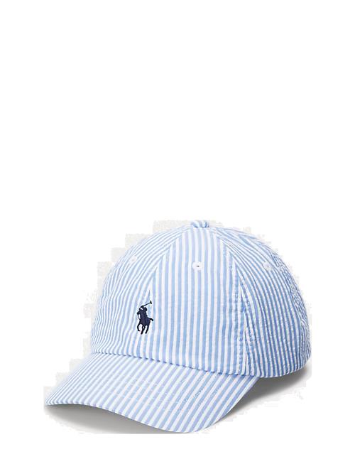 Cotton Seersucker Ball Cap Ralph Lauren Kids Blue