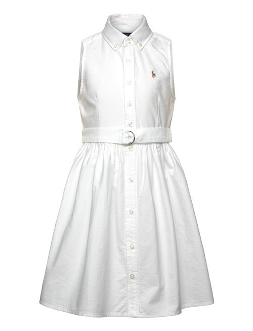 Belted Cotton Oxford Shirtdress Ralph Lauren Kids White