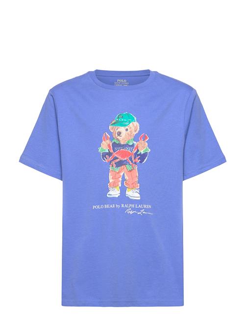Polo Bear Cotton Jersey Tee Ralph Lauren Kids Blue