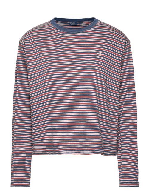 Striped Jersey Cropped Long-Sleeve Tee Polo Ralph Lauren Blue