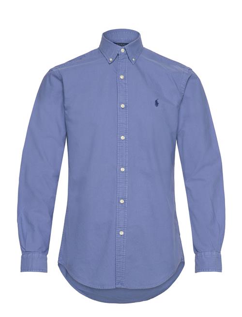Slim Fit Garment-Dyed Oxford Shirt Polo Ralph Lauren Blue
