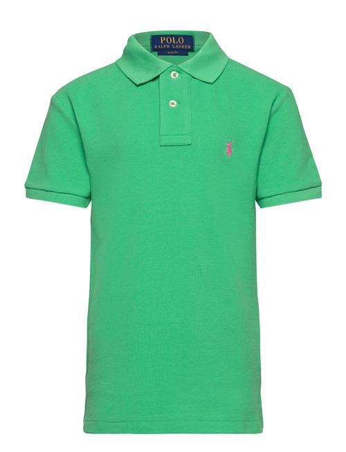 Slim Fit Cotton Mesh Polo Shirt Ralph Lauren Kids Green
