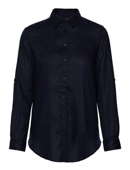 Relaxed Fit Linen Roll Tab–Sleeve Shirt Lauren Ralph Lauren Blue