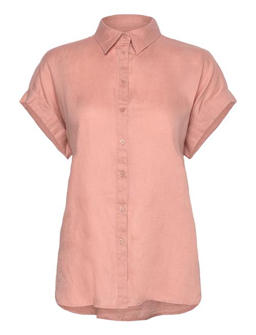 Relaxed Fit Linen Short-Sleeve Shirt Lauren Ralph Lauren Pink