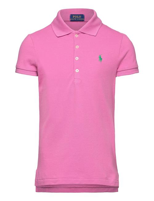 Stretch Mesh Polo Shirt Ralph Lauren Kids Pink