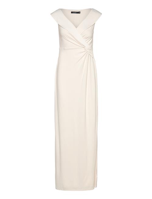 Jersey Off-The-Shoulder Gown Lauren Ralph Lauren Cream