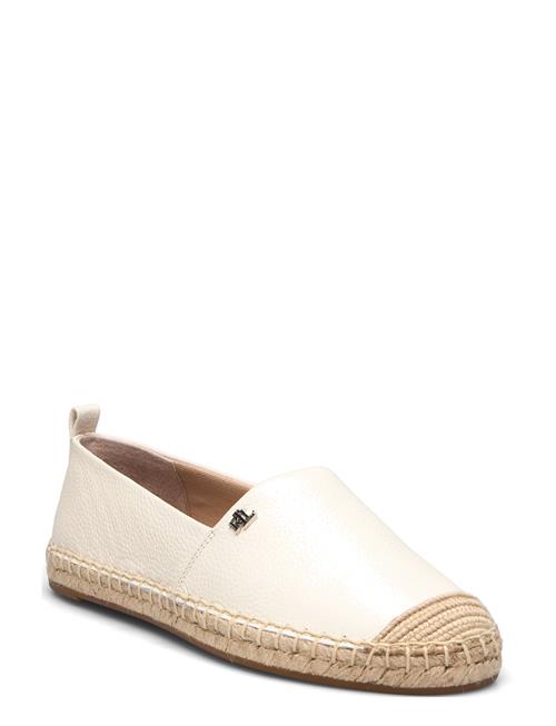 Cameryn Iv Tumbled Leather Espadrille Lauren Ralph Lauren Cream