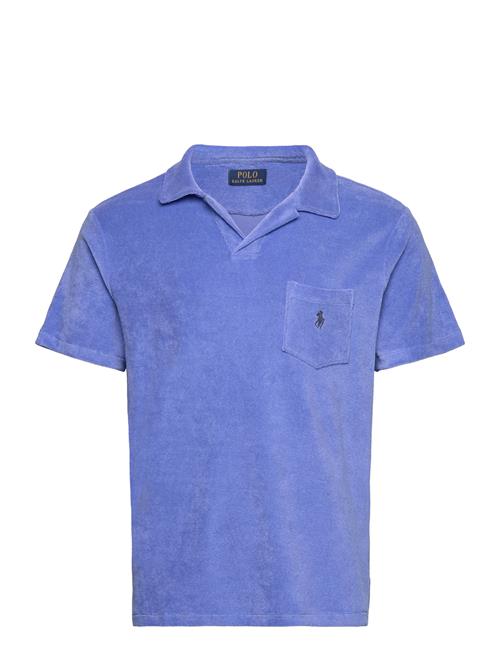 Custom Slim Fit Terry Polo Shirt Polo Ralph Lauren Blue