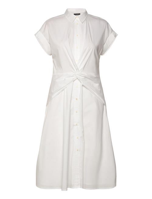 Twist-Front Cotton-Blend Shirtdress Lauren Ralph Lauren White