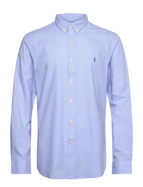 Slim Fit Gingham Stretch Poplin Shirt Polo Ralph Lauren Blue