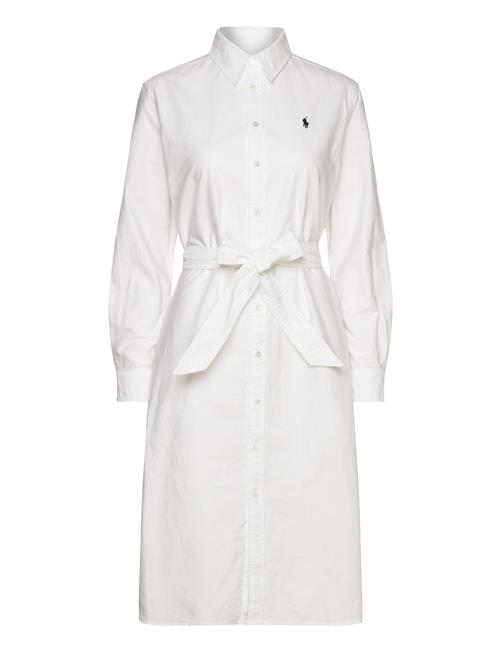 Belted Cotton Oxford Shirtdress Polo Ralph Lauren White