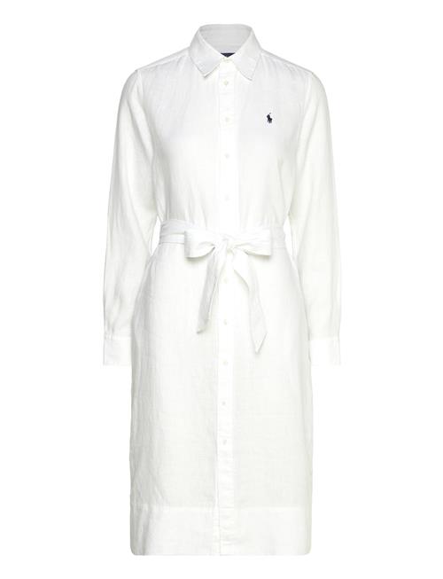 Belted Linen Shirtdress Polo Ralph Lauren White