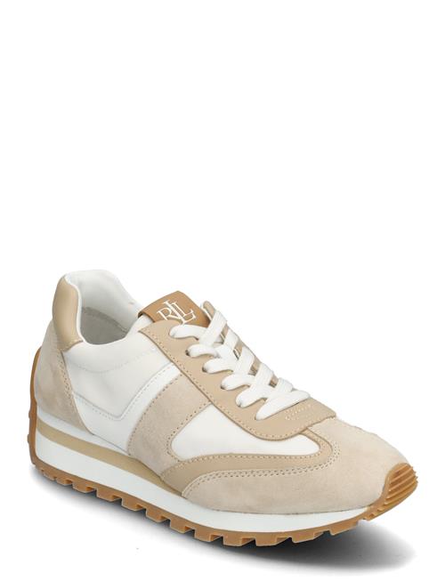 Dani Suede & Leather Sneaker Lauren Ralph Lauren Beige