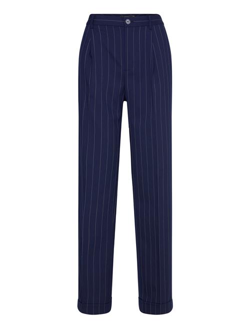 Pinstripe Wool-Blend Twill Pant Lauren Ralph Lauren Navy