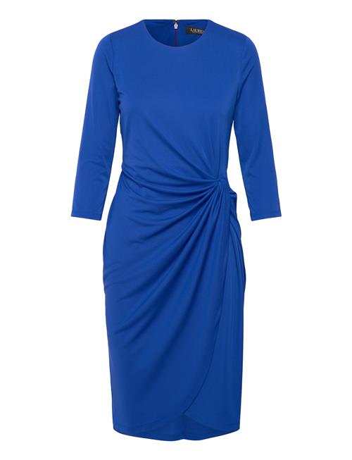Twist-Front Stretch Jersey Dress Lauren Ralph Lauren Blue
