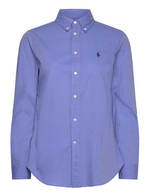 Stretch Slim Fit Cotton Shirt Polo Ralph Lauren Blue