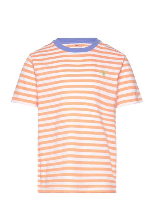 Striped Cotton Jersey Tee Ralph Lauren Kids Orange
