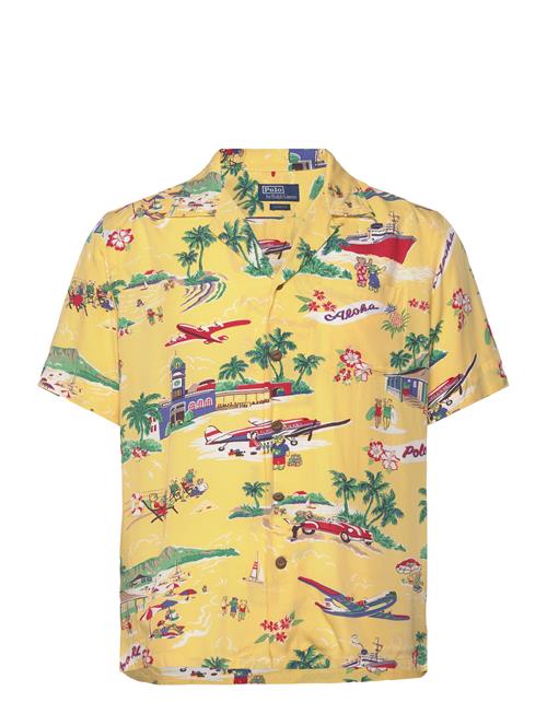 Classic Fit Polo Bear Camp Shirt Polo Ralph Lauren Yellow
