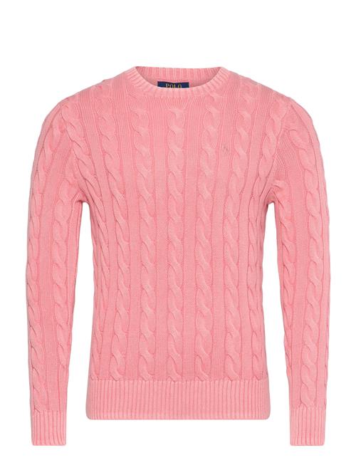 Cable-Knit Mineral-Dyed Cotton Sweater Polo Ralph Lauren Pink