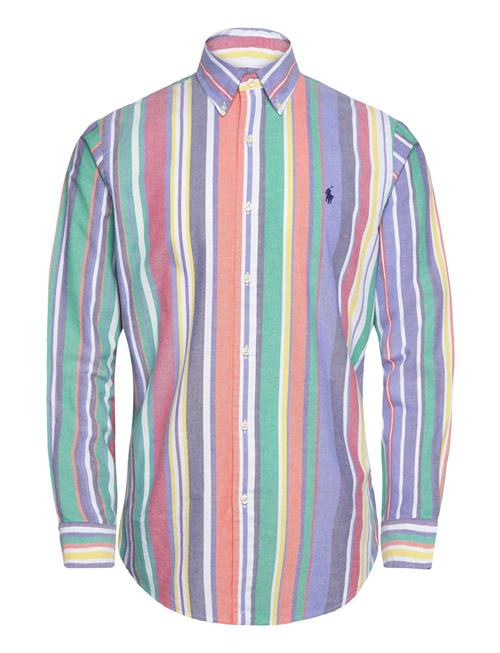 Se Custom Fit Striped Oxford Shirt Polo Ralph Lauren Blue ved Booztlet