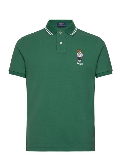 Custom Slim Polo Bear Mesh Polo Shirt Polo Ralph Lauren Green