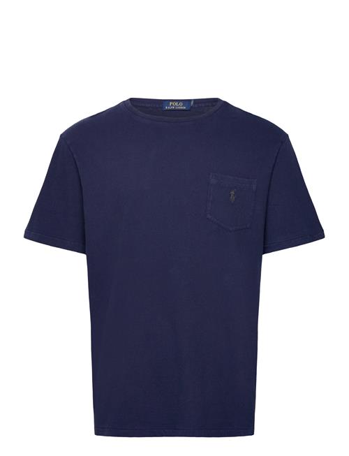 Standard Fit Cotton-Linen Pocket T-Shirt Polo Ralph Lauren Navy