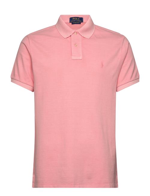 Custom Slim Mineral-Dyed Mesh Polo Shirt Polo Ralph Lauren Pink