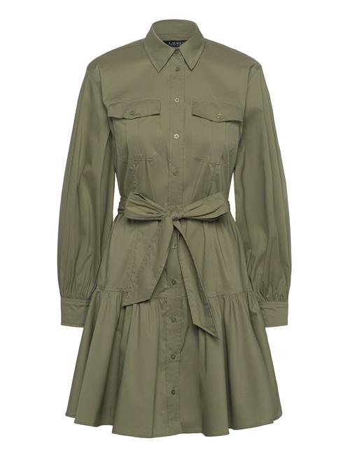 Belted Cotton-Blend Shirtdress Lauren Ralph Lauren Khaki