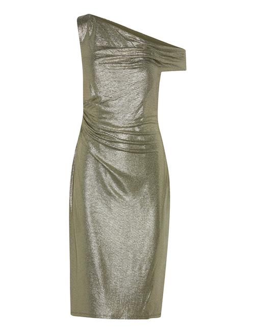 Metallic -Shoulder Cocktail Dress Lauren Ralph Lauren Green